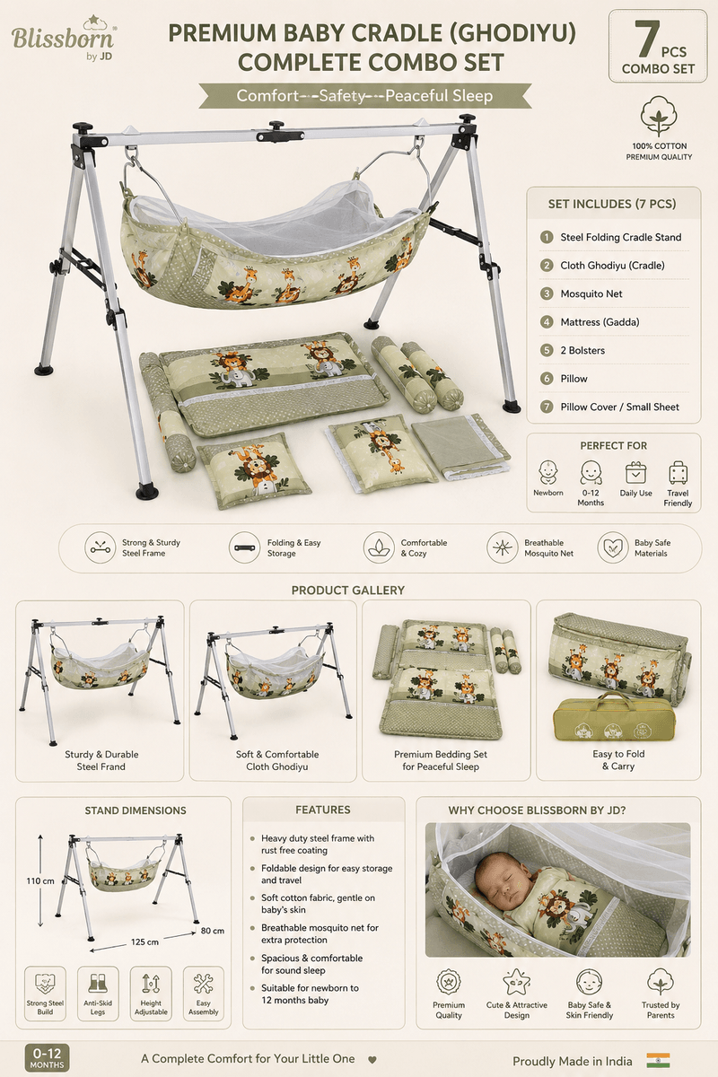 Baby Cradle (Ghodiyu) Combo Set